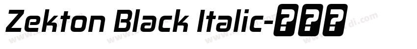Zekton Black Italic字体转换